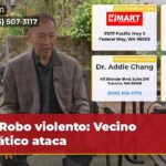 Robo violento Vecino asiático ataca