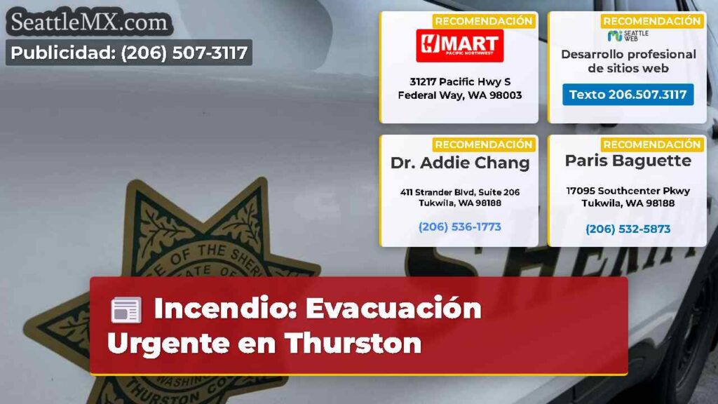 Incendio: Evacuación Urgente en Thurston
