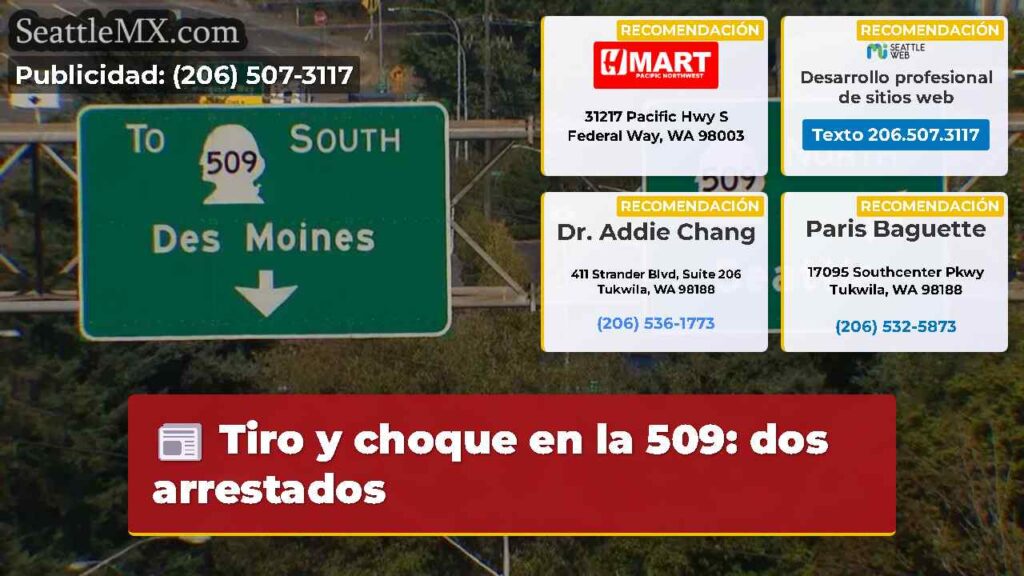 Tiro y choque en la 509: dos arrestados