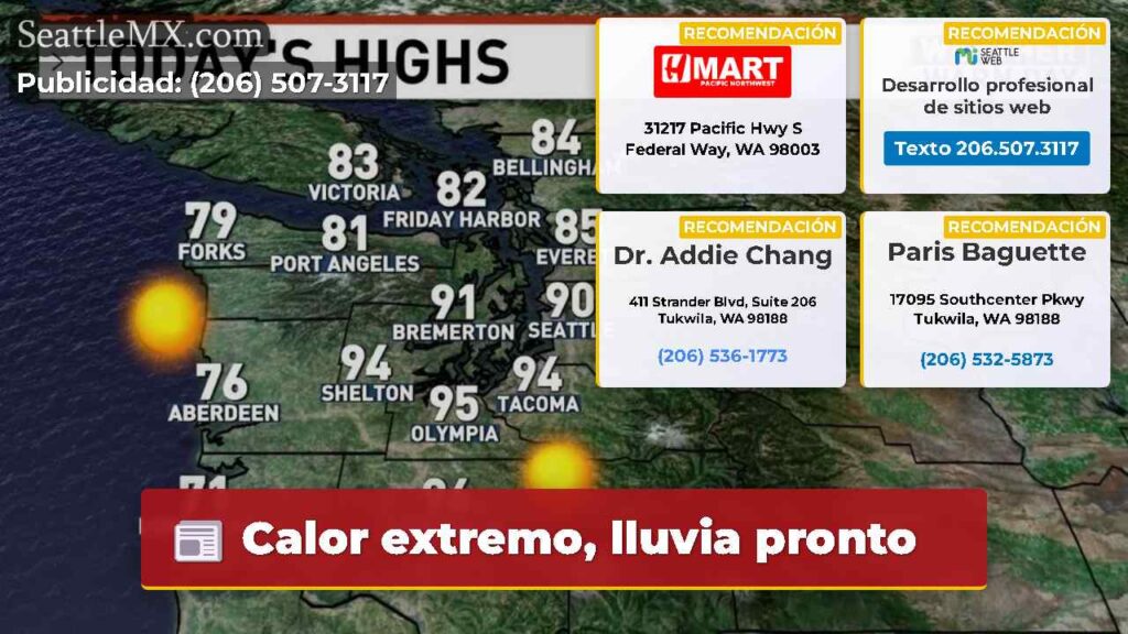 Calor extremo, lluvia pronto