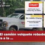 El camión volquete robado lleva a la …
