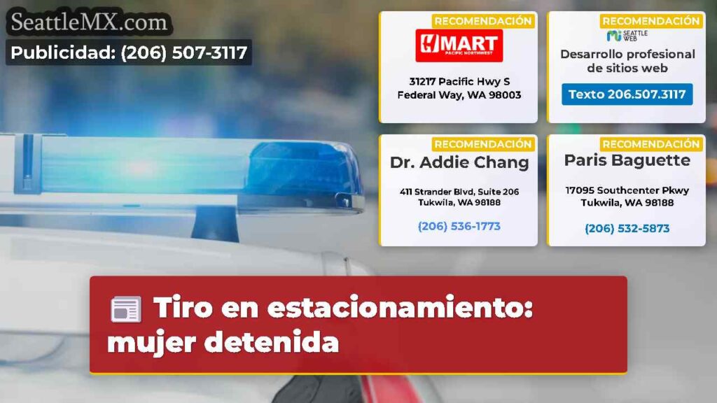 Tiro en estacionamiento: mujer detenida
