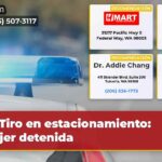 Tiro en estacionamiento mujer detenida