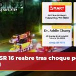 SR 16 reabre tras choque por DUI