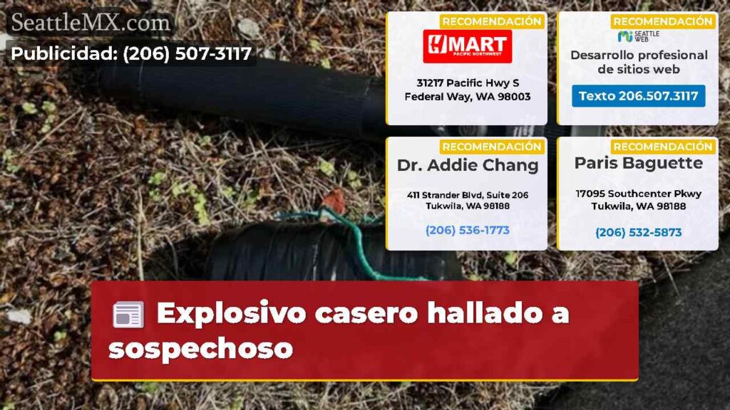 Explosivo casero hallado a sospechoso