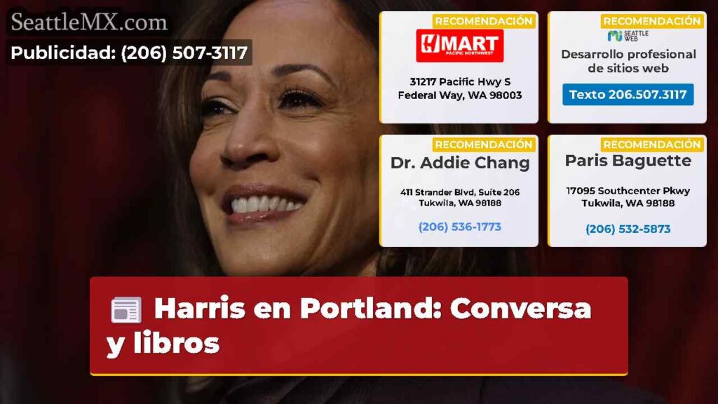 Harris en Portland: Conversa y libros