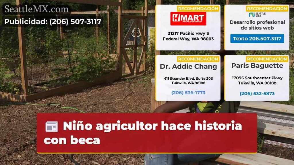 Niño agricultor hace historia con beca