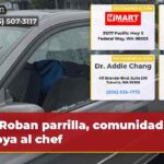 Roban parrilla comunidad apoya al chef