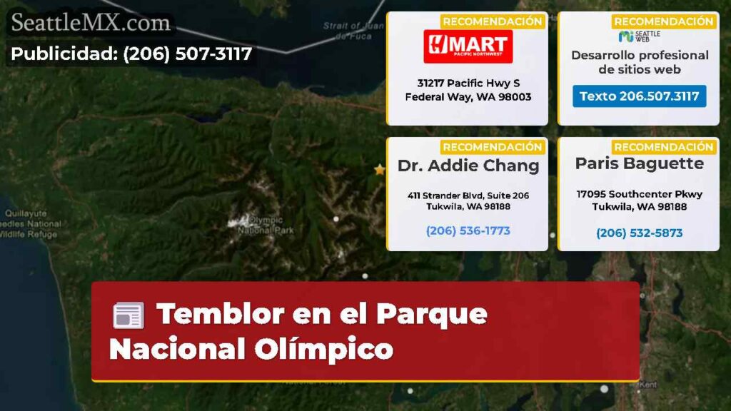 Temblor en el Parque Nacional Olímpico