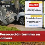 Persecución termina en gasolinera