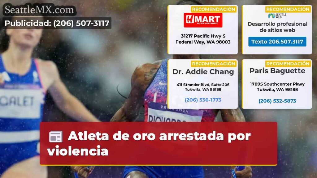 Atleta de oro arrestada por violencia
