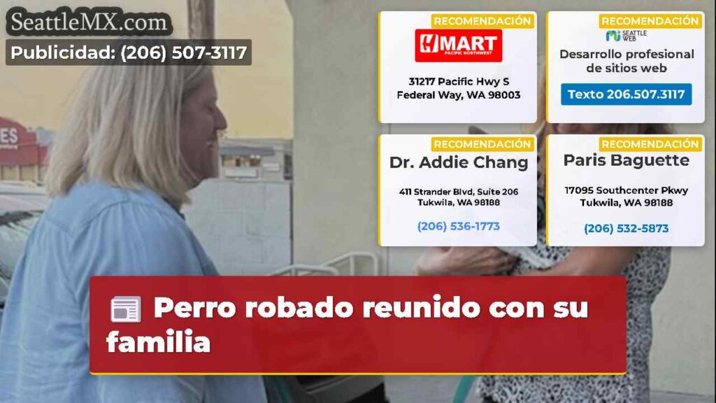 Perro robado reunido con su familia