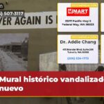 Mural histórico vandalizado de nuevo