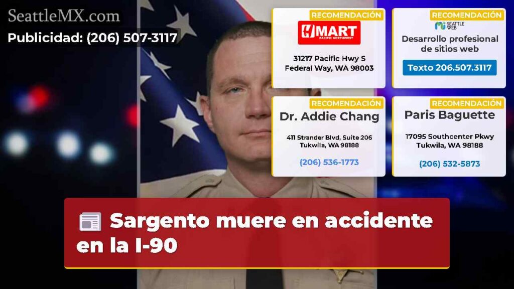 Sargento muere en accidente en la I-90