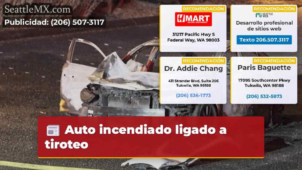 Auto incendiado ligado a tiroteo
