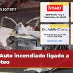 Auto incendiado ligado a tiroteo
