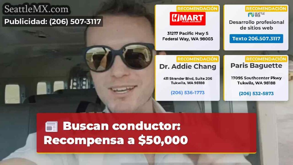 Buscan conductor: Recompensa a $50,000