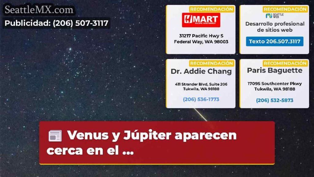 Venus y Júpiter aparecen cerca en el ...