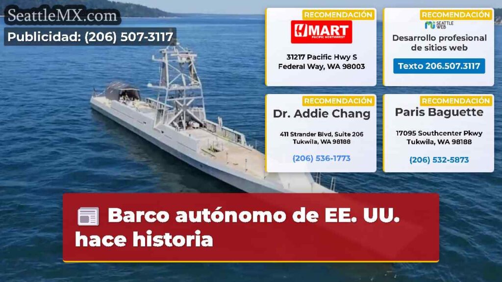 Barco autónomo de EE. UU. hace historia