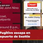 Fugitivo escapa en aeropuerto de Seattle