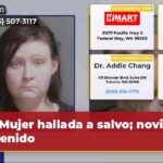 Mujer hallada a salvo novio detenido