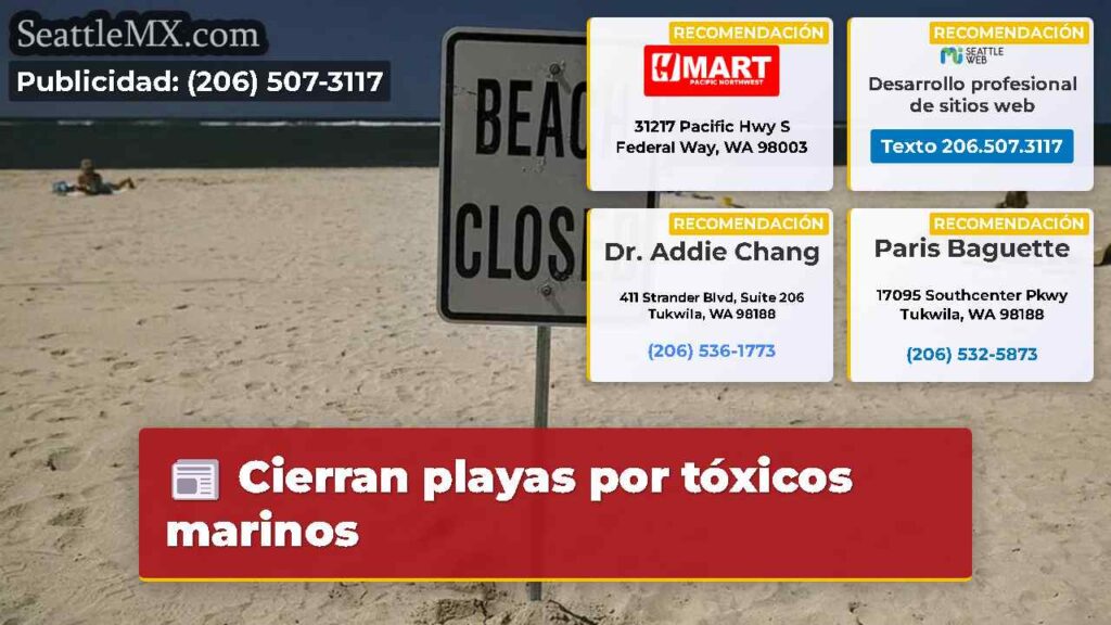 Cierran playas por tóxicos marinos