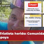 Triatleta herido Comunidad lo apoya