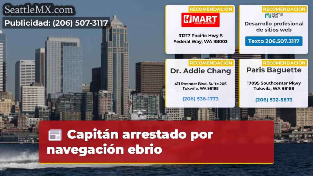 Capitán arrestado por navegación ebrio