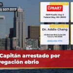 Capitán arrestado por navegación ebrio