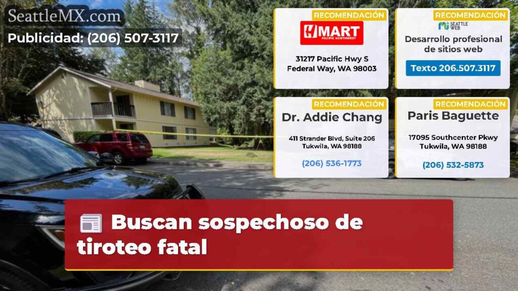 Buscan sospechoso de tiroteo fatal