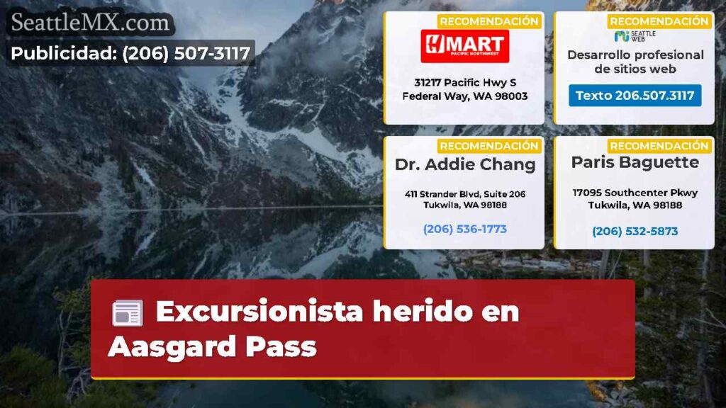 Excursionista herido en Aasgard Pass