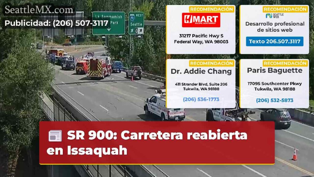 SR 900: Carretera reabierta en Issaquah