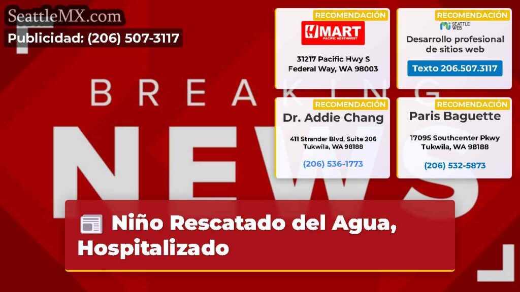 Niño Rescatado del Agua, Hospitalizado