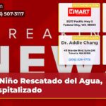 Niño Rescatado del Agua Hospitalizado