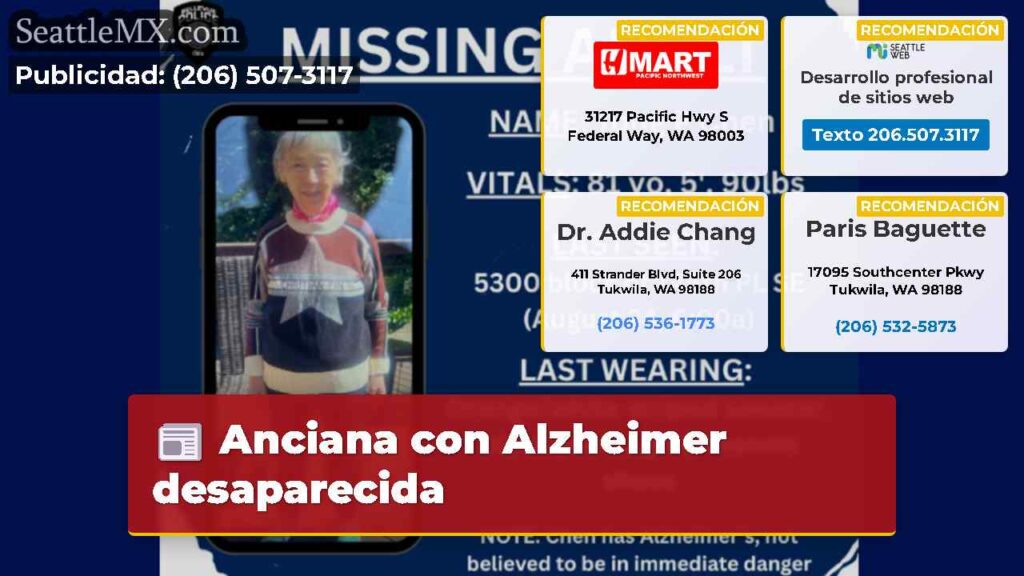 Anciana con Alzheimer desaparecida