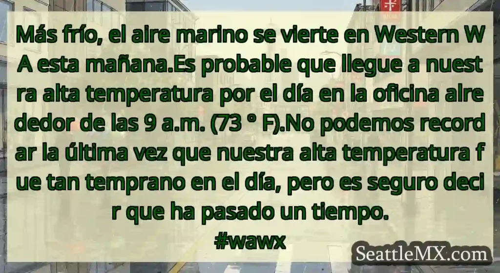 Más frío, el aire marino se vierte en Western WA
