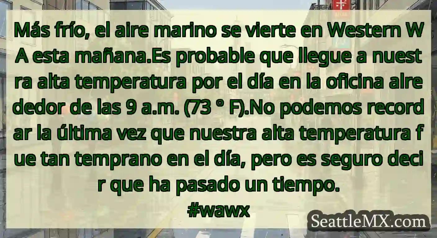 Más frío, el aire marino se vierte en Western WA