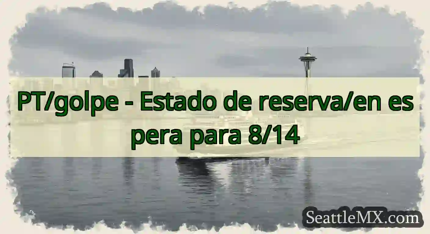 PT/golpe - Estado de reserva/en espera para 8/14
