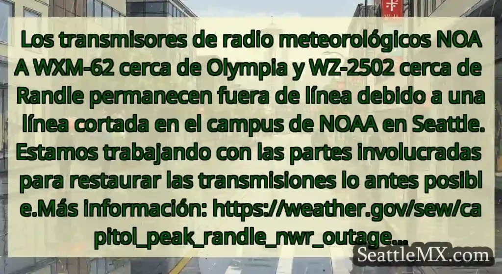 Los transmisores de radio meteorológicos NOAA