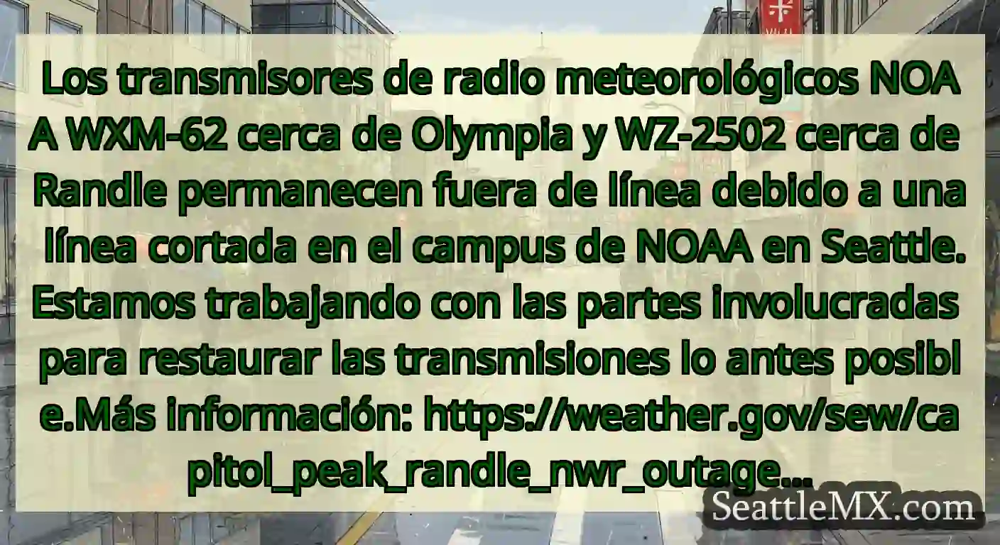 Los transmisores de radio meteorológicos NOAA