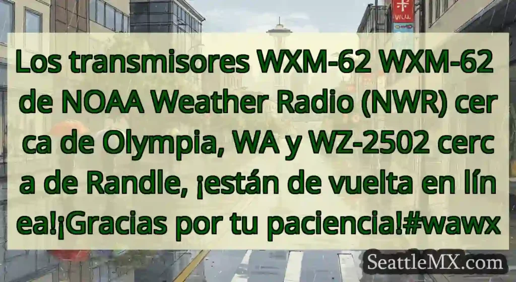 Los transmisores WXM-62 WXM-62 de NOAA Weather