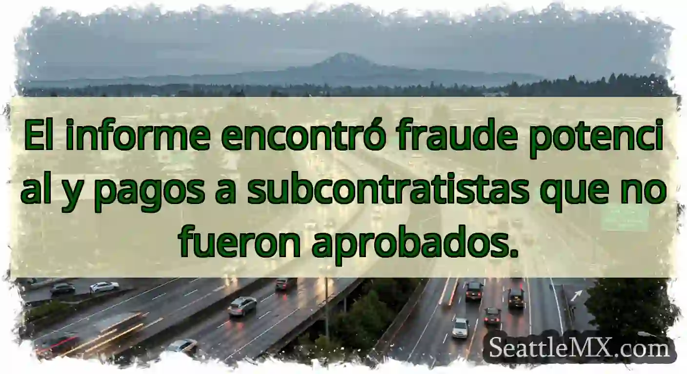 El informe encontró fraude potencial y pagos a