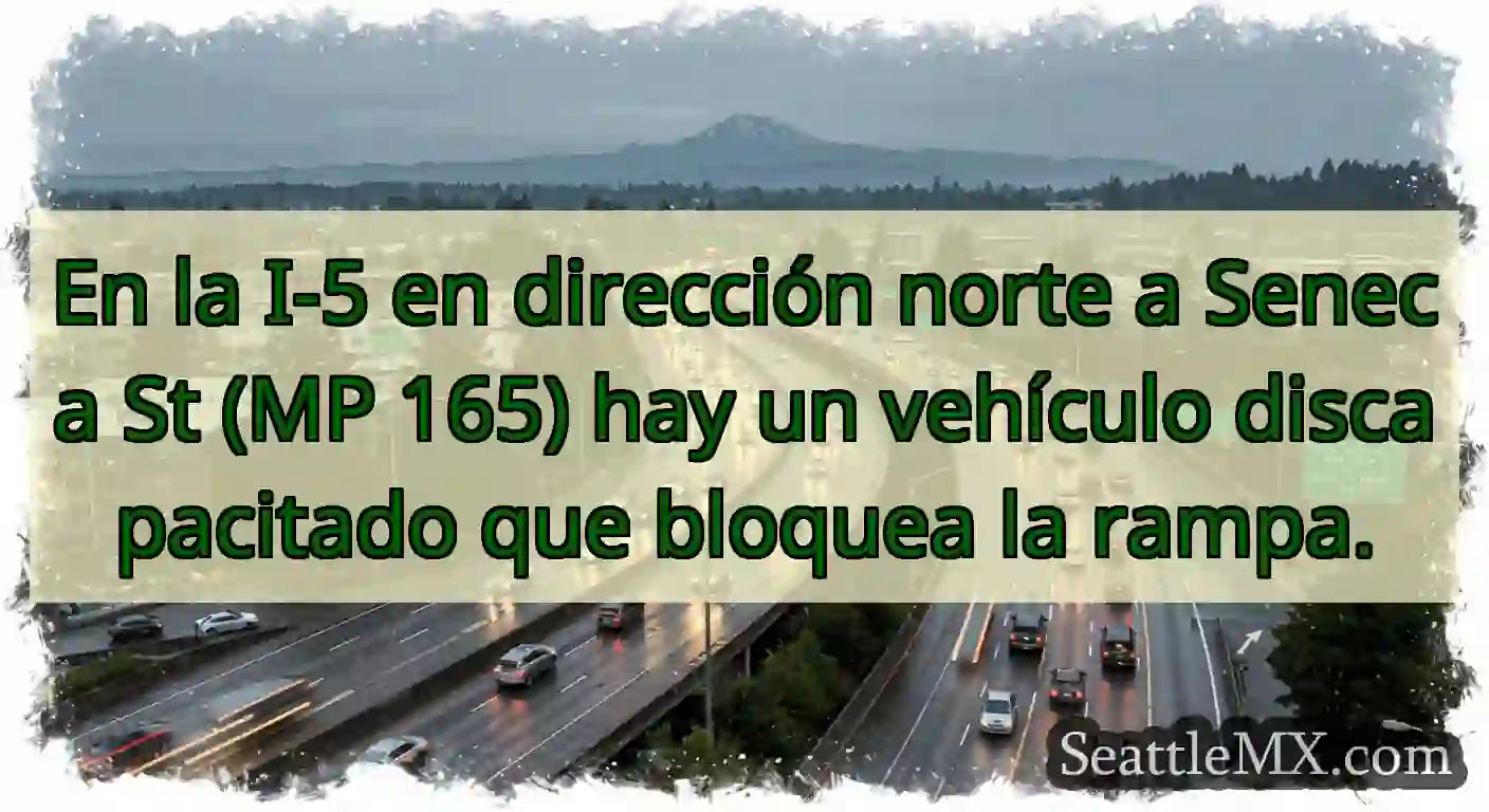En la I-5 en dirección norte a Seneca St (MP 165)