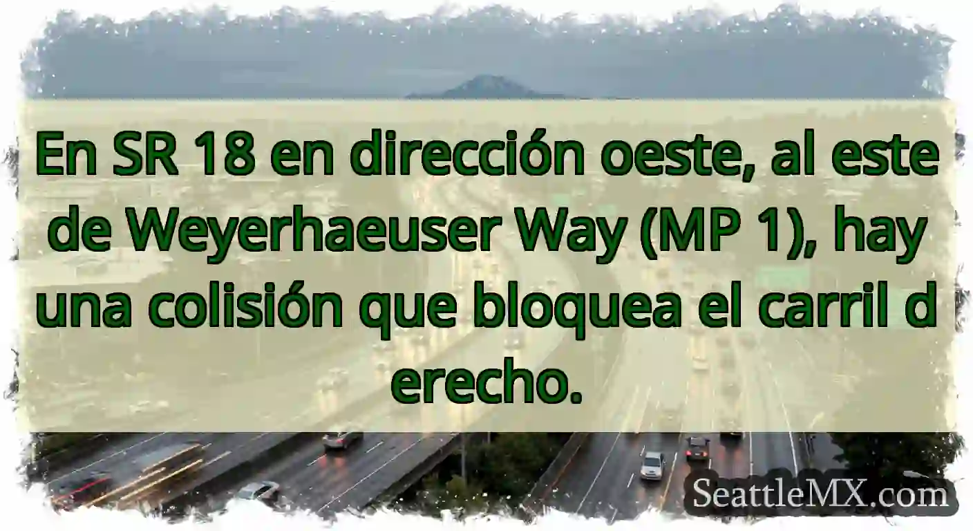 En SR 18 en dirección oeste, al este de