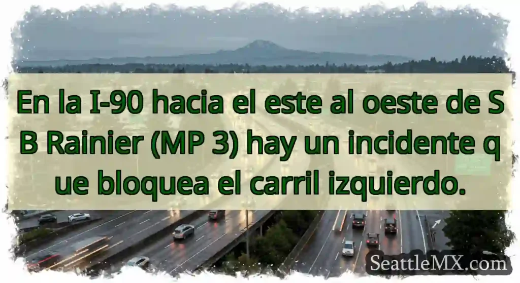 En la I-90 hacia el este al oeste de SB Rainier