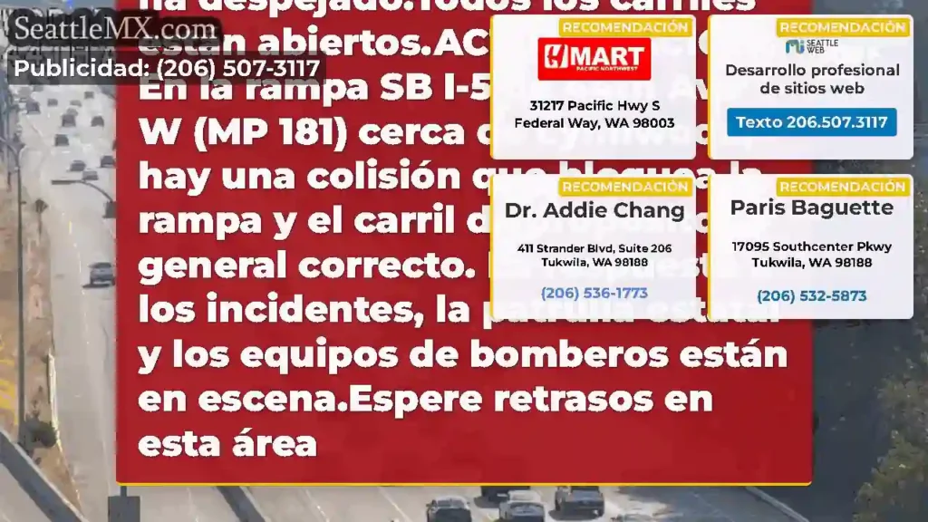 Limpiado: esta colisión en la rampa de entrada SB