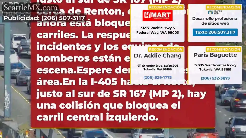 ACTUALIZACIÓN: En NB I-405, justo al sur de SR