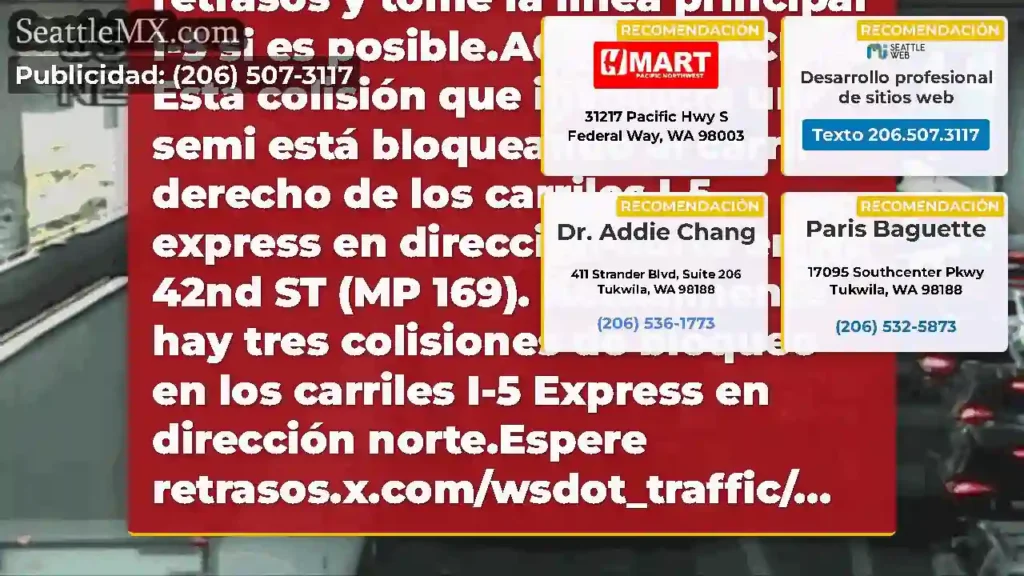 Un carril derecho de los carriles expresos NB I-5