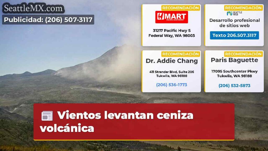 Vientos levantan ceniza volcánica
