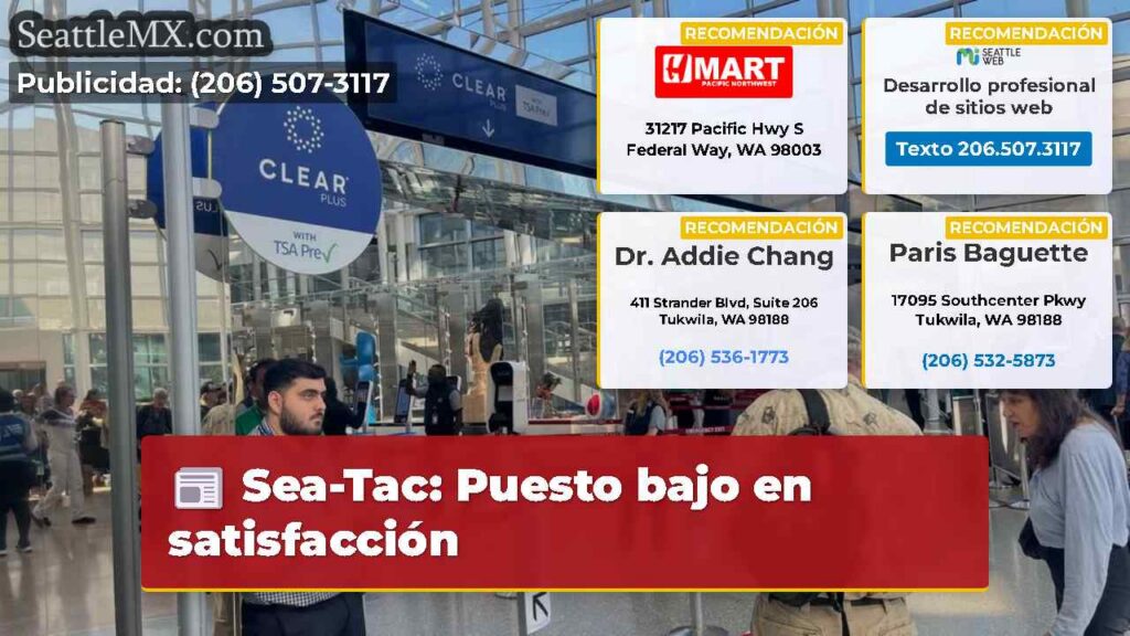 Sea-Tac: Puesto bajo en satisfacción